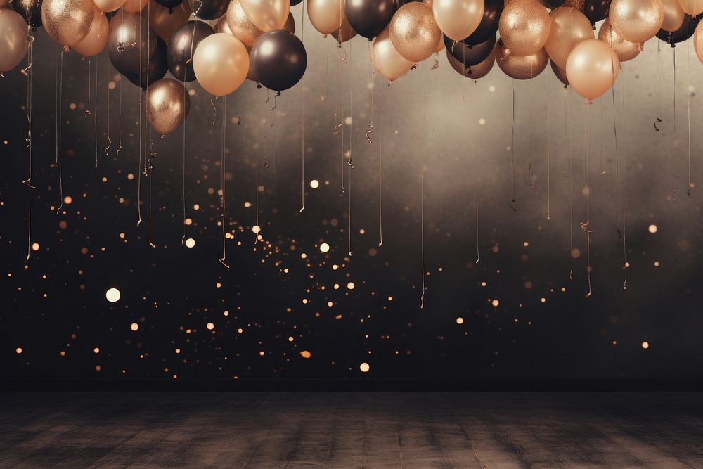 New year lighting balloon night. AI generated Image by rawpixel.