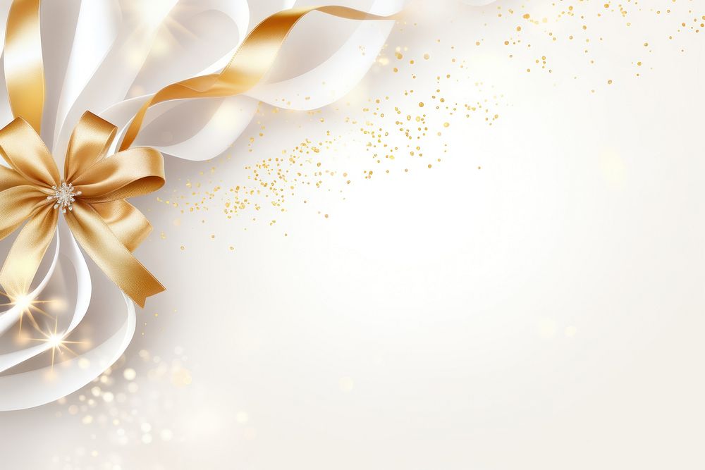 Gold ribbon backgrounds pattern white. AI generated Image by rawpixel.