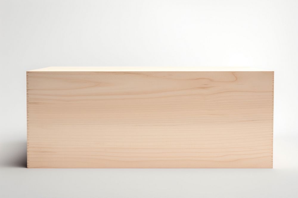 Birch wood plywood box white background. AI generated Image by rawpixel.