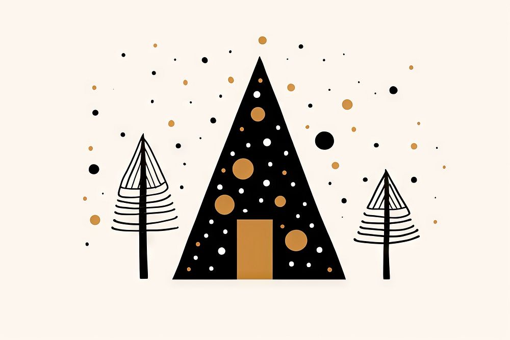 Christmas tree line illuminated. AI generated Image by rawpixel.