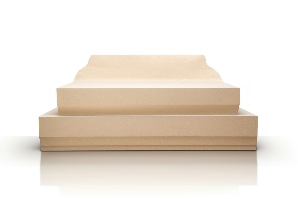 Sand stone furniture box white background. AI generated Image by rawpixel.