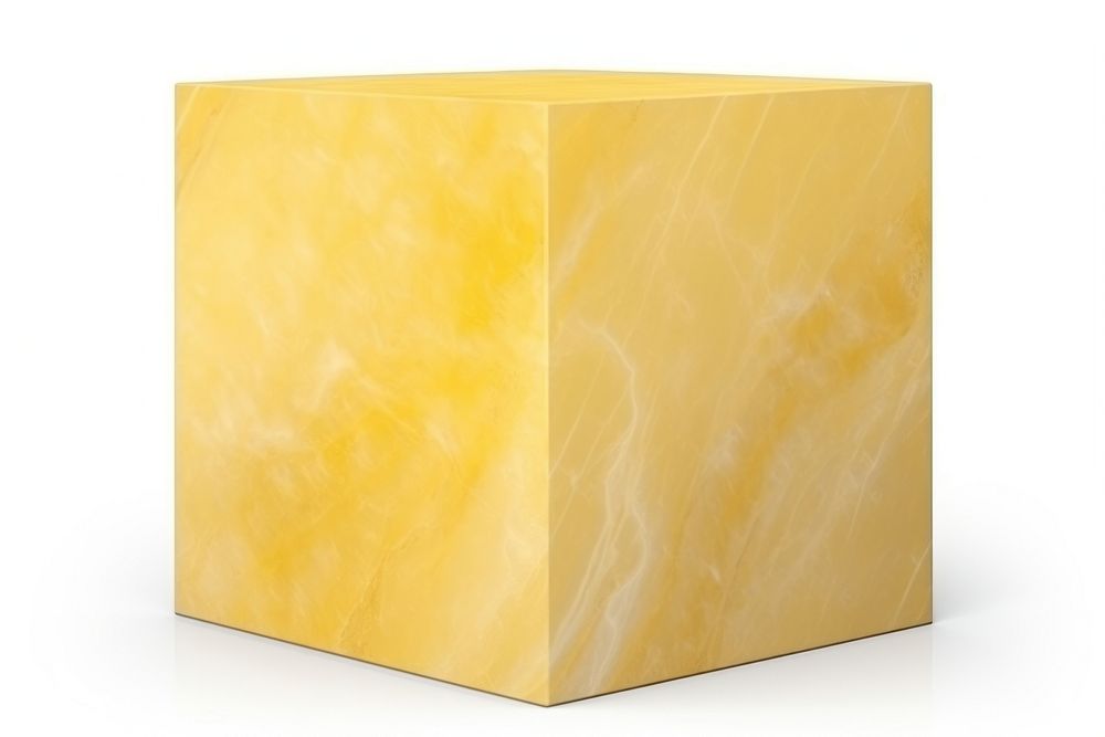 Yellow marble stone parmigiano-reggiano white background simplicity. AI generated Image by rawpixel.