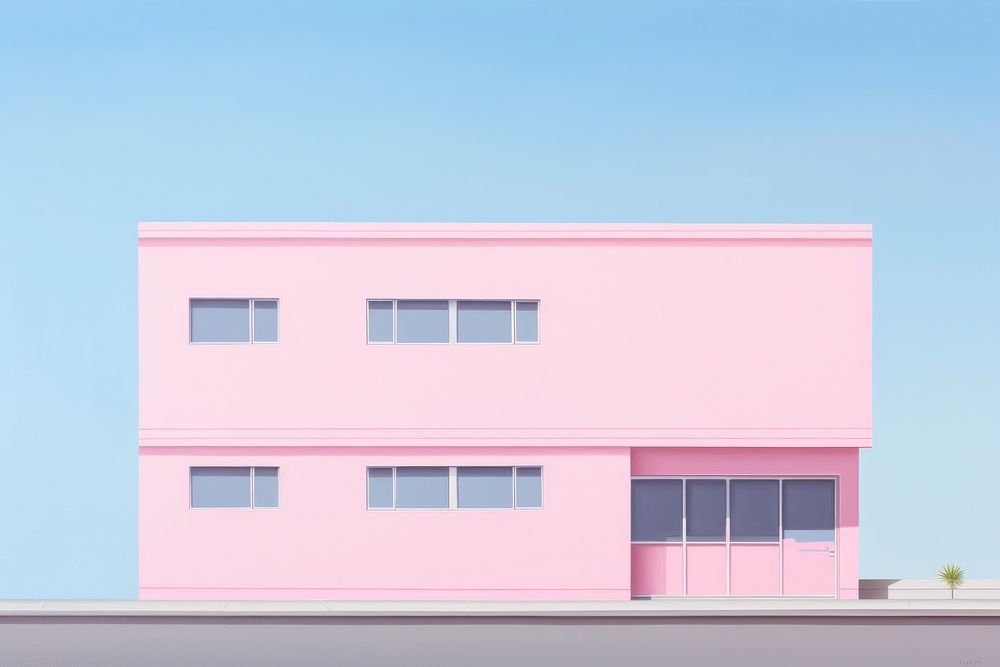 Building architecture house pink. AI generated Image by rawpixel.