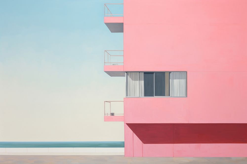 Building architecture window pink. AI generated Image by rawpixel.