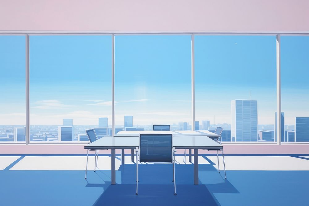 Business meeting room furniture office table. AI generated Image by rawpixel.