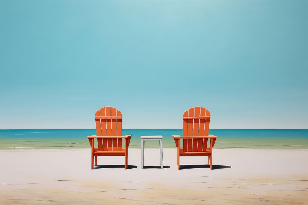 Nature beach chair furniture. AI generated Image by rawpixel.