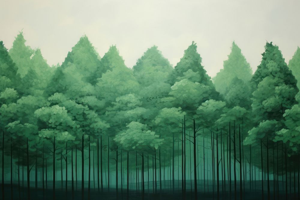 Forest green landscape forest outdoors. AI generated Image by rawpixel.