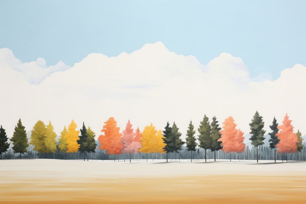 Park city landscape outdoors painting. AI generated Image by rawpixel.