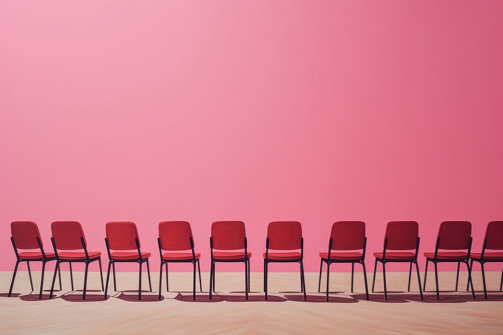 Red Chairs chair architecture furniture. AI generated Image by rawpixel.