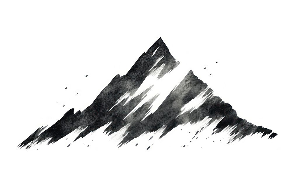 Mountain drawing nature sketch. AI generated Image by rawpixel.