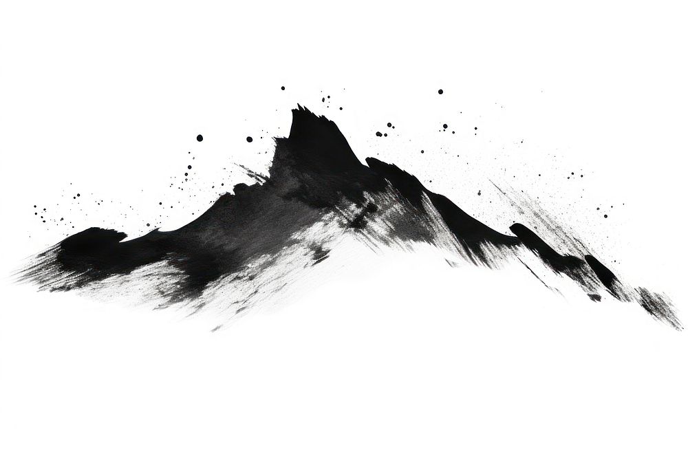 Mountain drawing sketch black. AI generated Image by rawpixel.