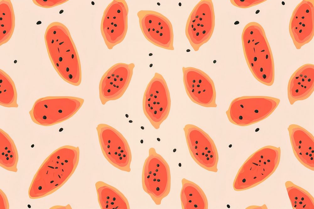 Papaya backgrounds pattern melon. AI generated Image by rawpixel.