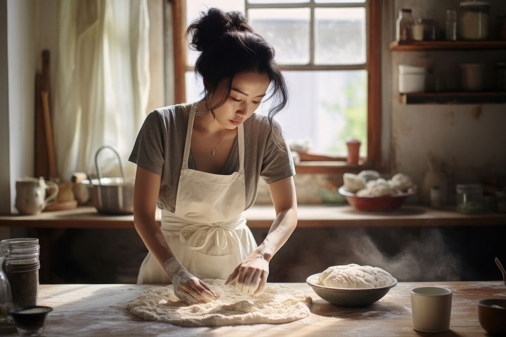 Cooking kitchen making dough. AI generated Image by rawpixel.
