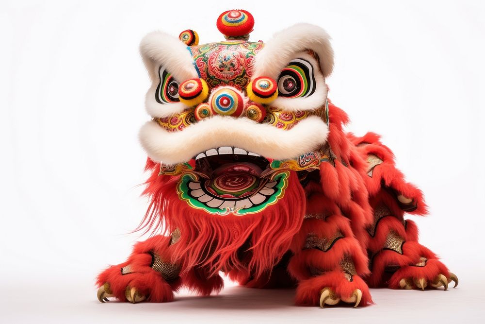 Chinese lion dance. AI generated Image by rawpixel.