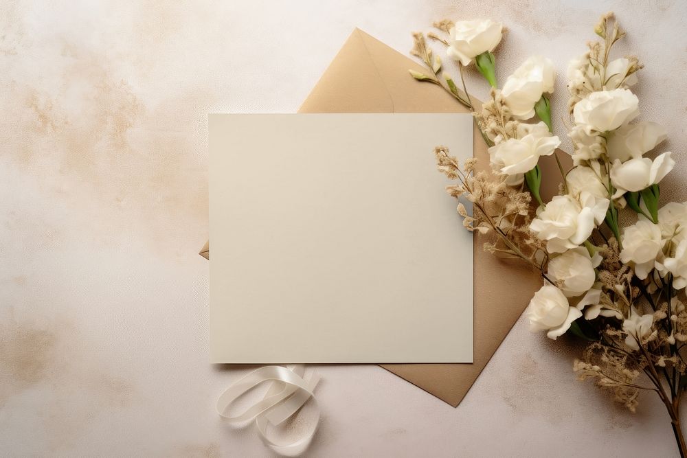 Floral card with blank space