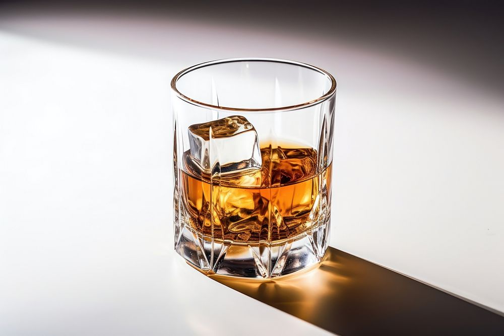 Whiskey glass whisky drink. AI generated Image by rawpixel.