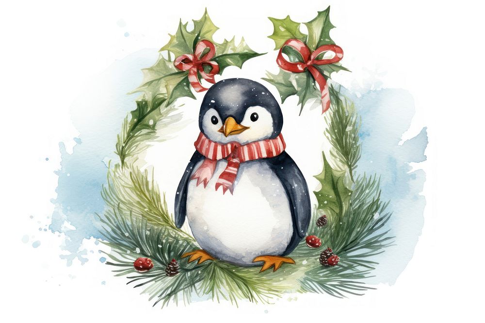 Christmas Penguin ornament christmas penguin animal. AI generated Image by rawpixel.