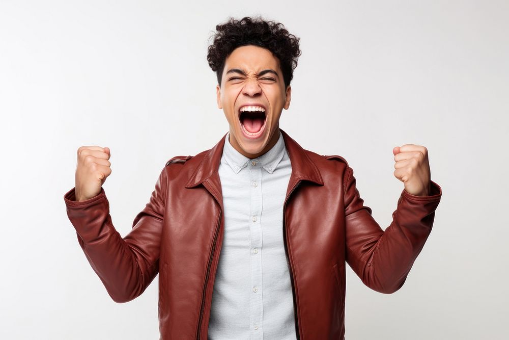 Winner shouting laughing adult. AI generated Image by rawpixel.