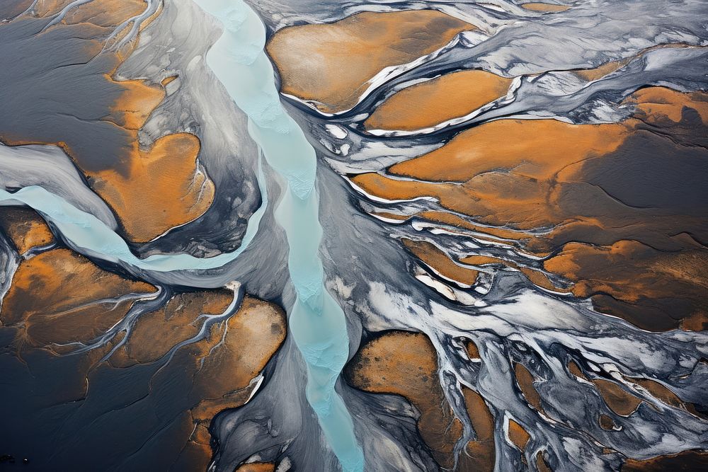 Riverbed outdoors nature ice. AI generated Image by rawpixel.
