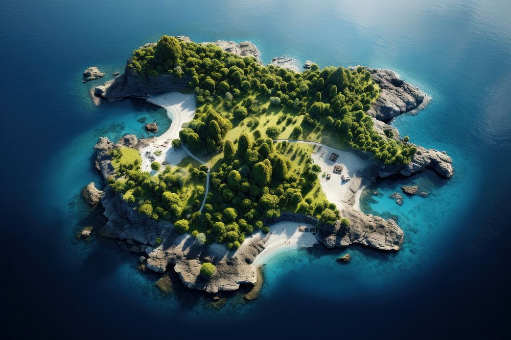 Island outdoors nature coast. AI generated Image by rawpixel.