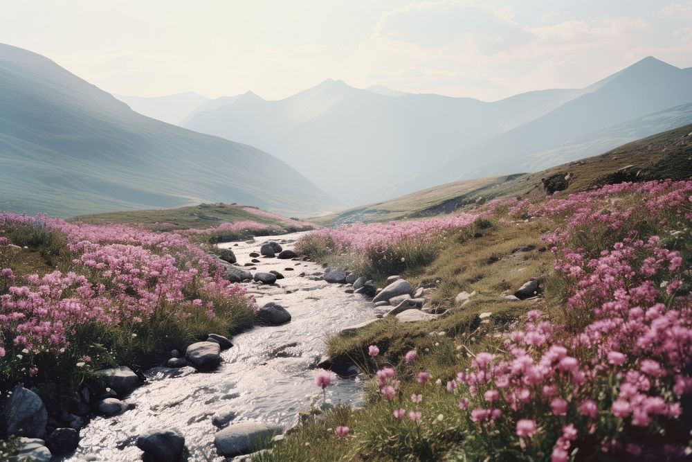 Alpines landscape wilderness outdoors. AI generated Image by rawpixel.
