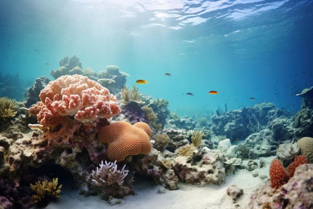 Coral reef underwater outdoors nature. AI generated Image by rawpixel.