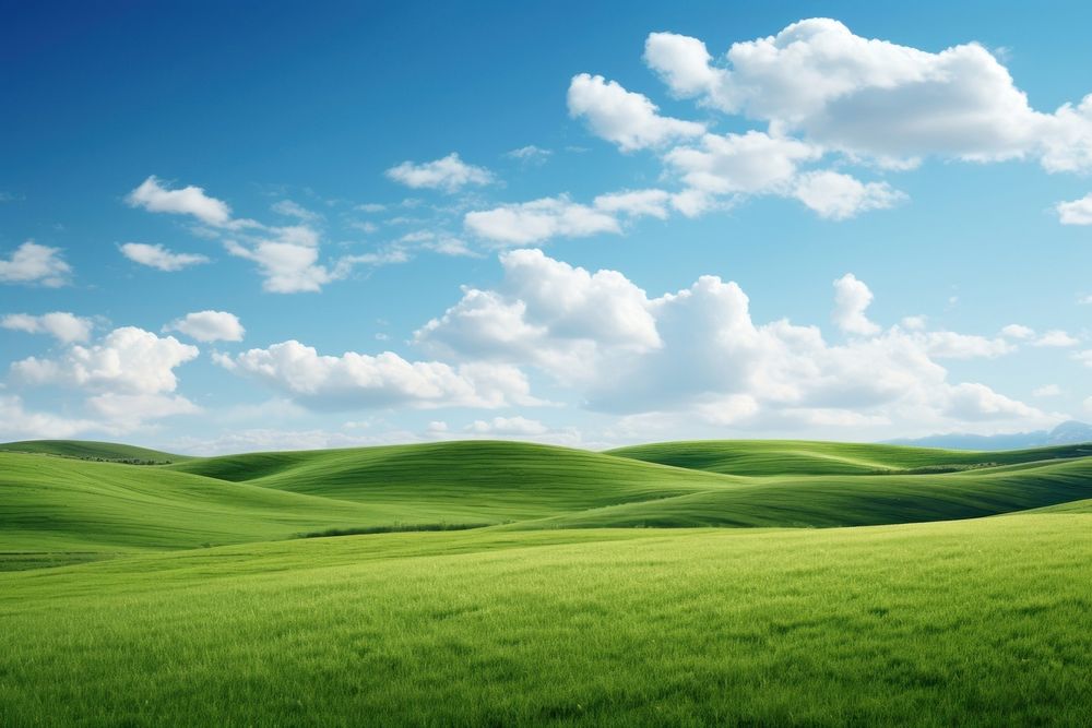 Hills grassland landscape outdoors. AI generated Image by rawpixel.