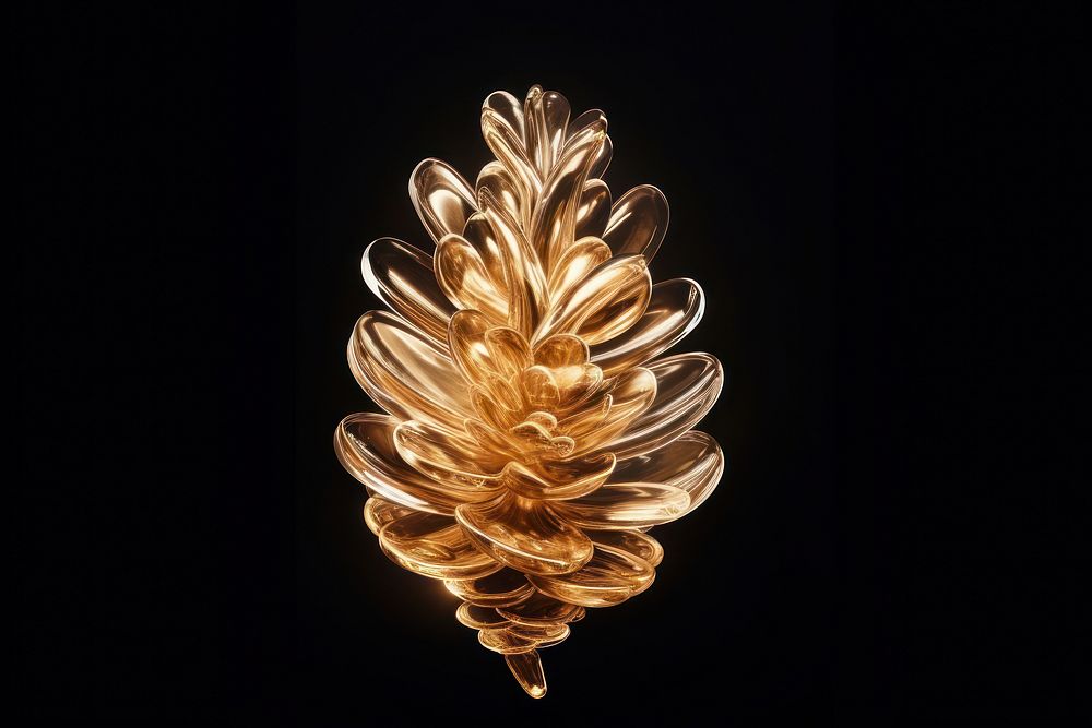 A pine cone gold jewelry accessories. AI generated Image by rawpixel.