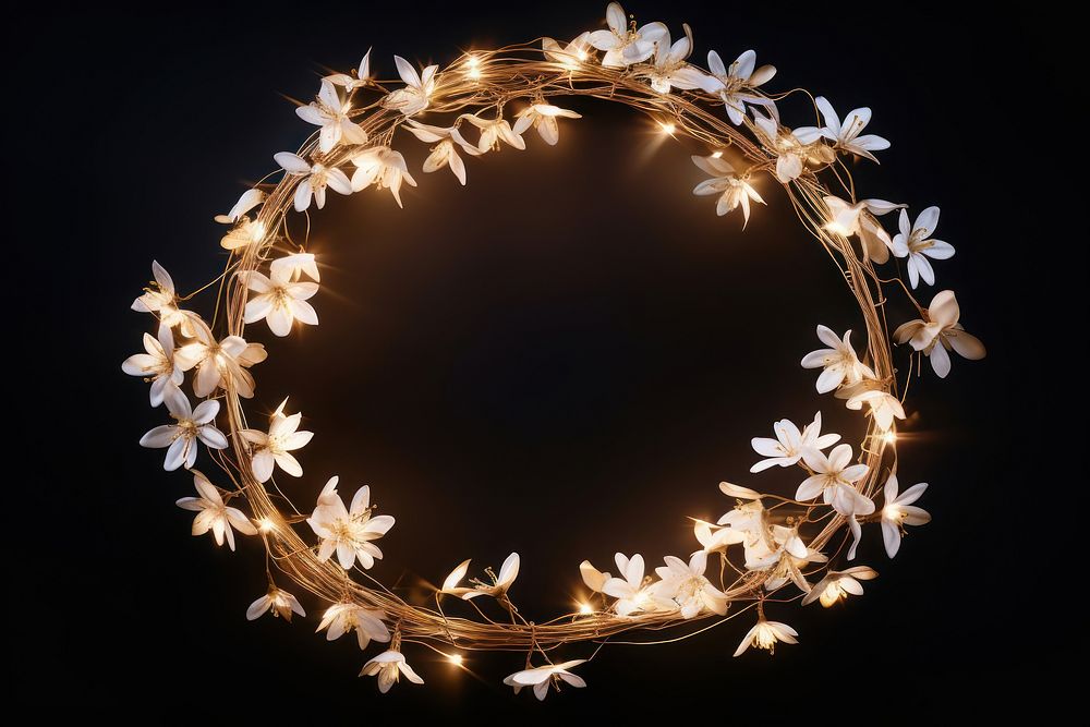 Mistletoe wreath flower light plant. AI generated Image by rawpixel.