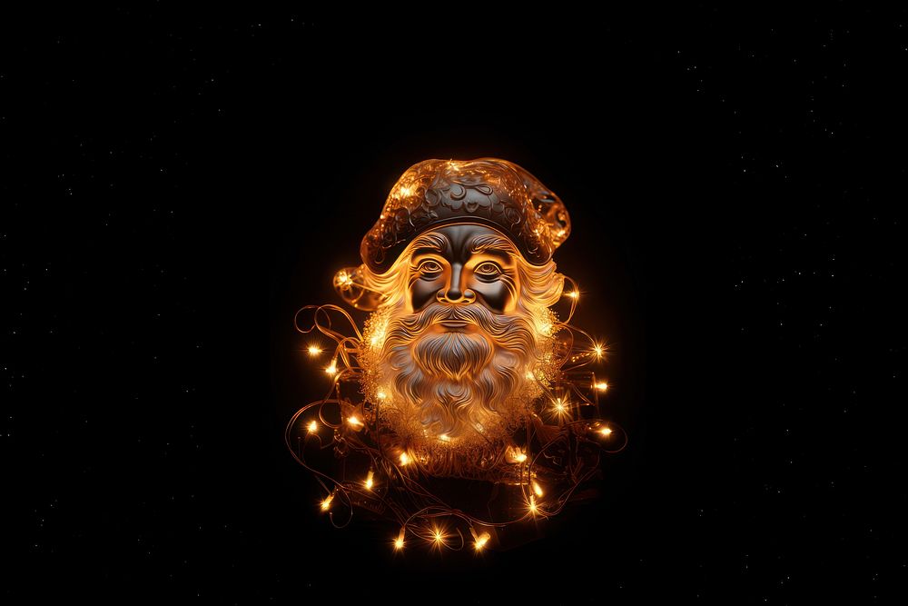 Flex santa claus nature night illuminated. AI generated Image by rawpixel.