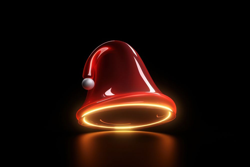 Santa hat lighting red illuminated. AI generated Image by rawpixel.