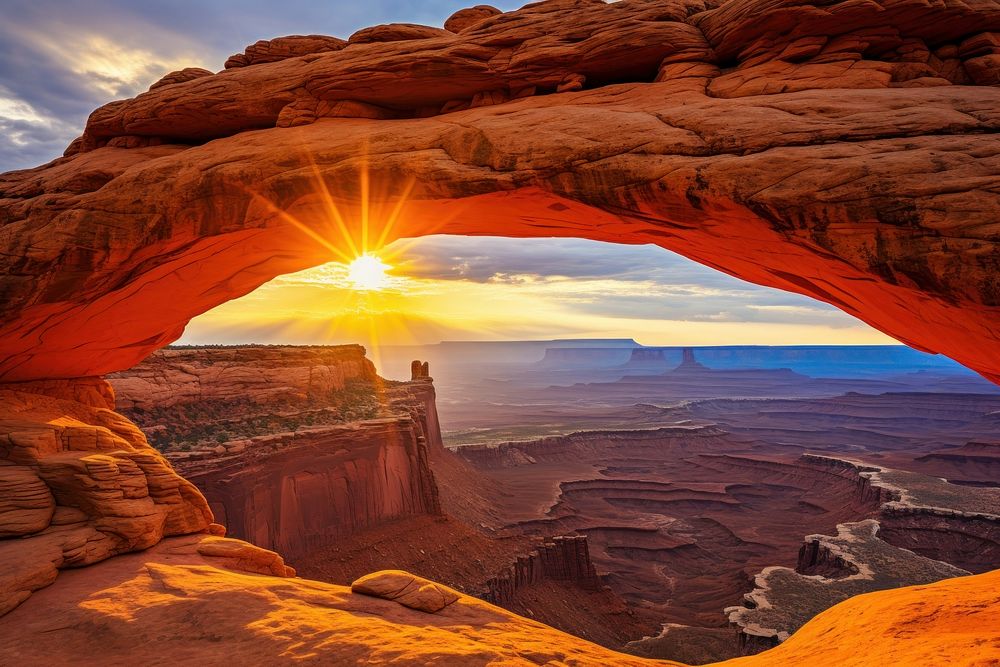 Nature outdoors arch mesa. AI generated Image by rawpixel.
