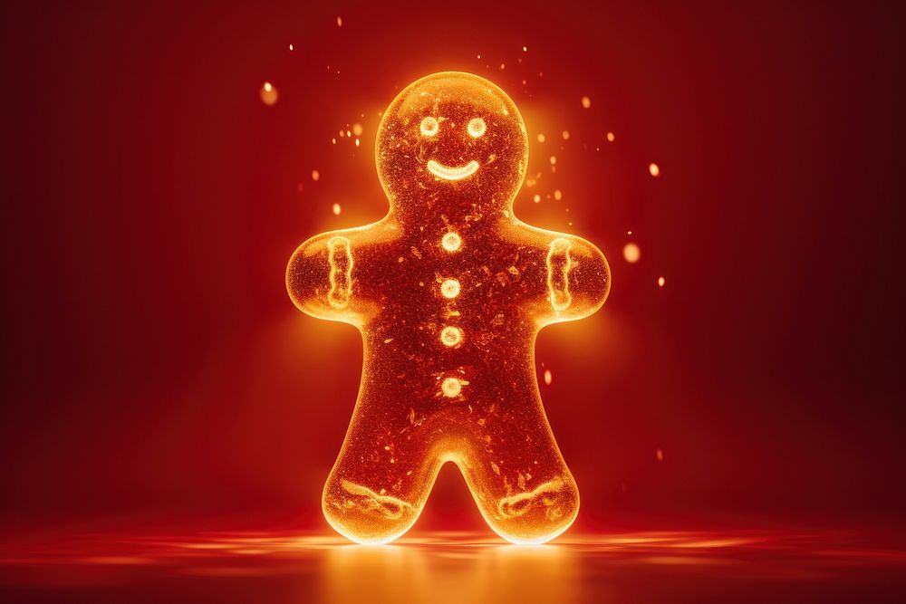 Sgingerbread man cookie light food. AI generated Image by rawpixel.