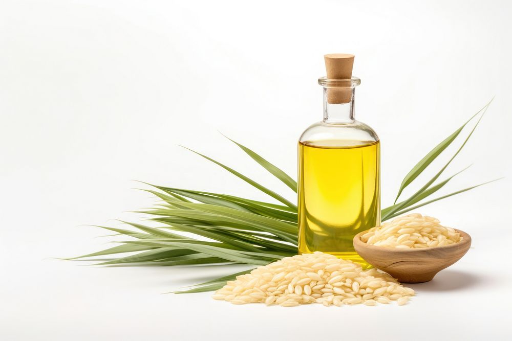 Rice bran oil bottle food rice. AI generated Image by rawpixel.