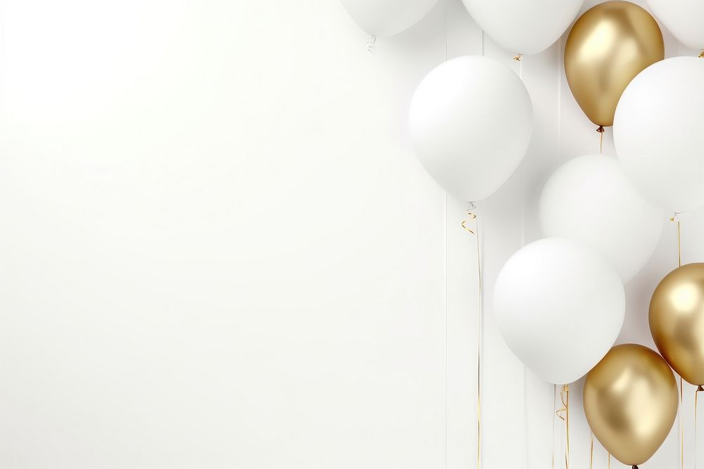 White balloon backgrounds celebration anniversary. AI generated Image by rawpixel.