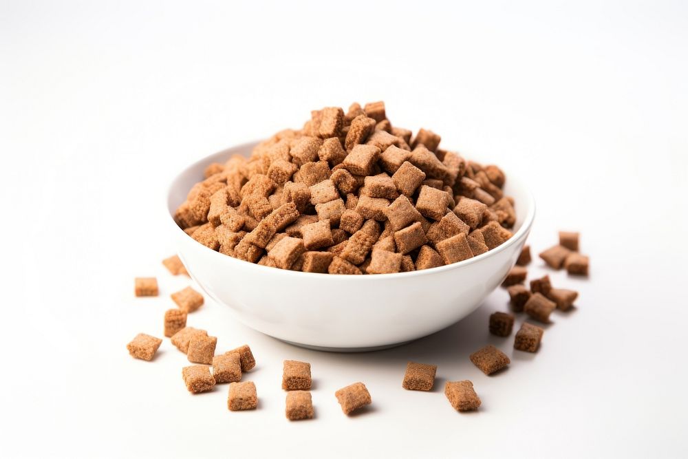 Pet food bowl white background ingredient. AI generated Image by rawpixel.