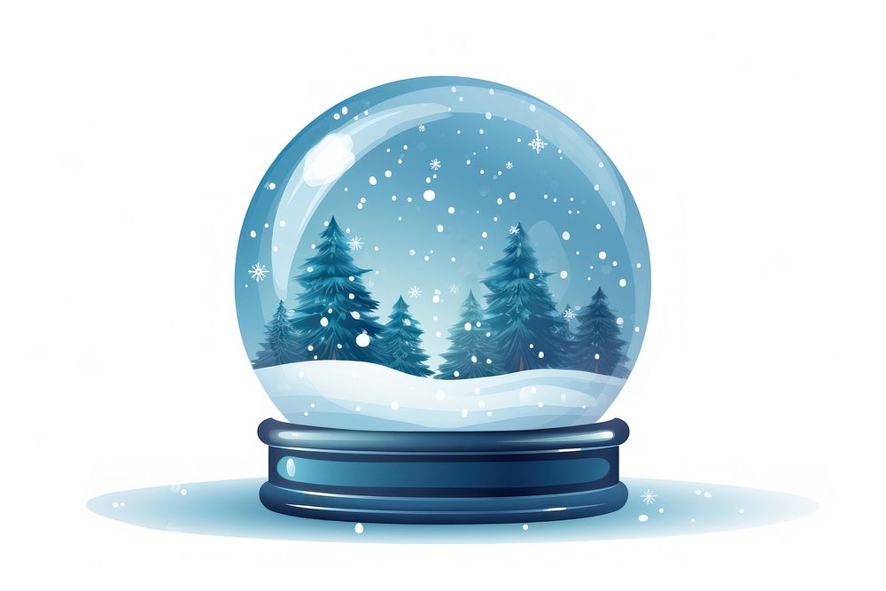 Snow globe sphere plant tree. AI generated Image by rawpixel.