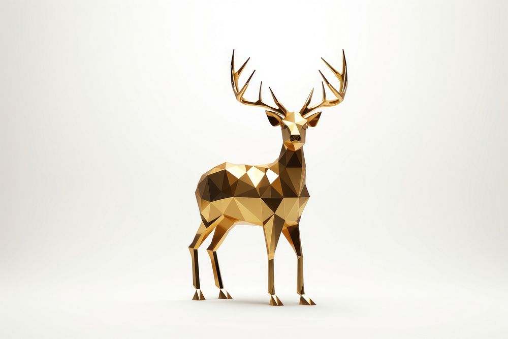 Deer wildlife animal antler. AI generated Image by rawpixel.