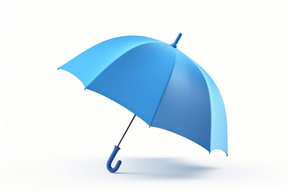 Blue umbrella white background protection sheltering. AI generated Image by rawpixel.