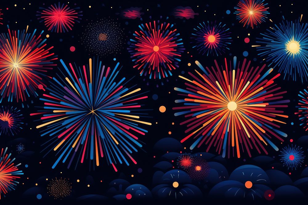 Fireworks background pattern backgrounds outdoors night. AI generated Image by rawpixel.