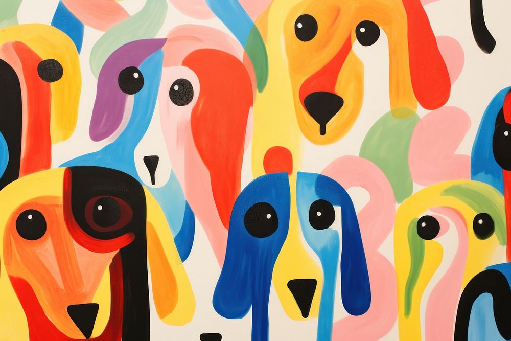 Dogs backgrounds abstract painting. AI generated Image by rawpixel.