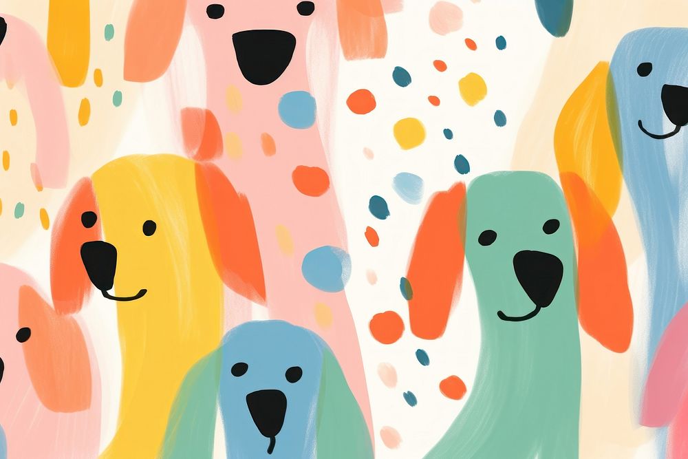 Dogs backgrounds pattern line. AI generated Image by rawpixel.