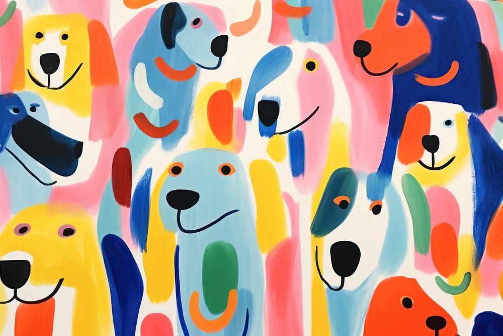 Dogs backgrounds pattern animal. AI generated Image by rawpixel.