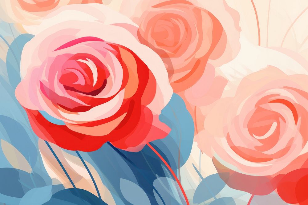 Roses backgrounds abstract painting. AI generated Image by rawpixel.
