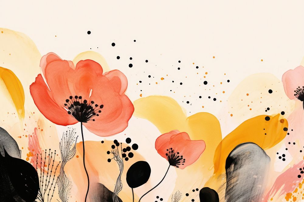 Spring flowers backgrounds abstract painting. AI generated Image by rawpixel.