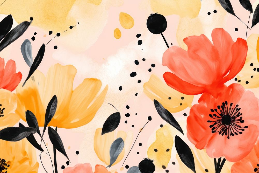 Spring flowers backgrounds abstract pattern. AI generated Image by rawpixel.