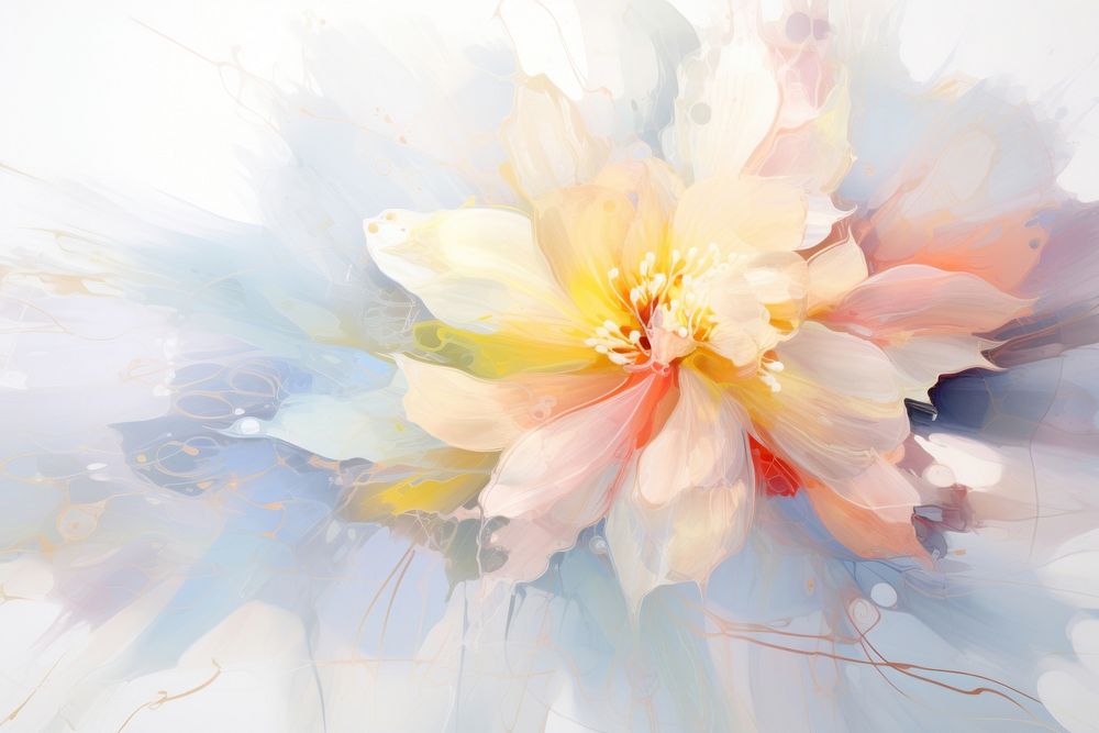 Backgrounds painting pattern flower. AI generated Image by rawpixel.