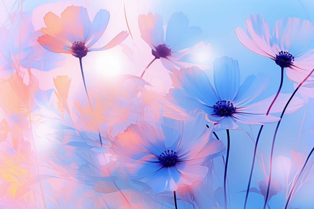 Summer floral background backgrounds outdoors blossom. AI generated Image by rawpixel.