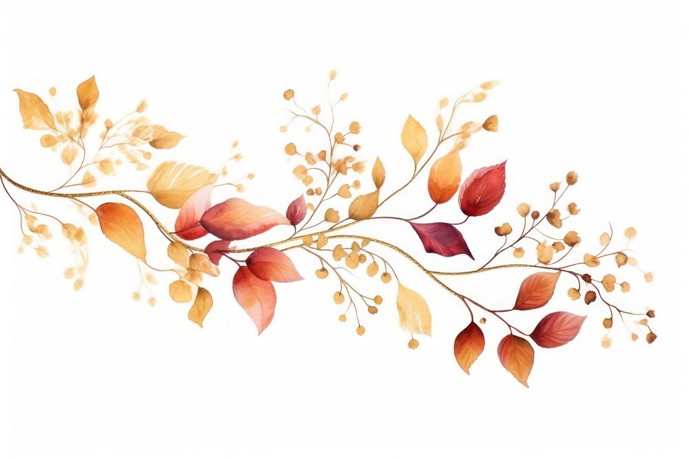 Autumn pattern line art. AI generated Image by rawpixel.