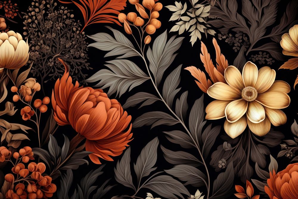 Autumn pattern backgrounds plant. AI generated Image by rawpixel.